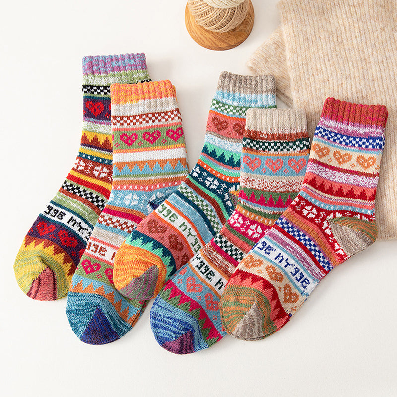 Pack Of 5 Pairs Of Ethnic Socks