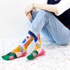 Abstract Colour Block Socks