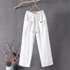 【Cotton and Linen】Solid Colour Casual Trousers