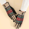 Vintage Plaid Warm Gloves