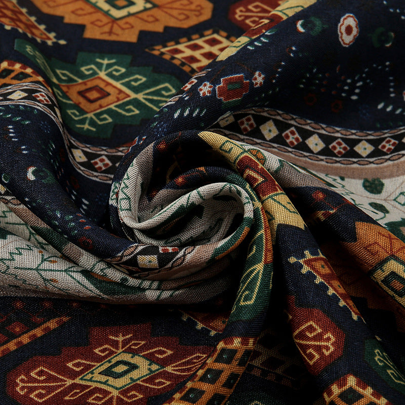 Vintage Ethnic Print Scarf