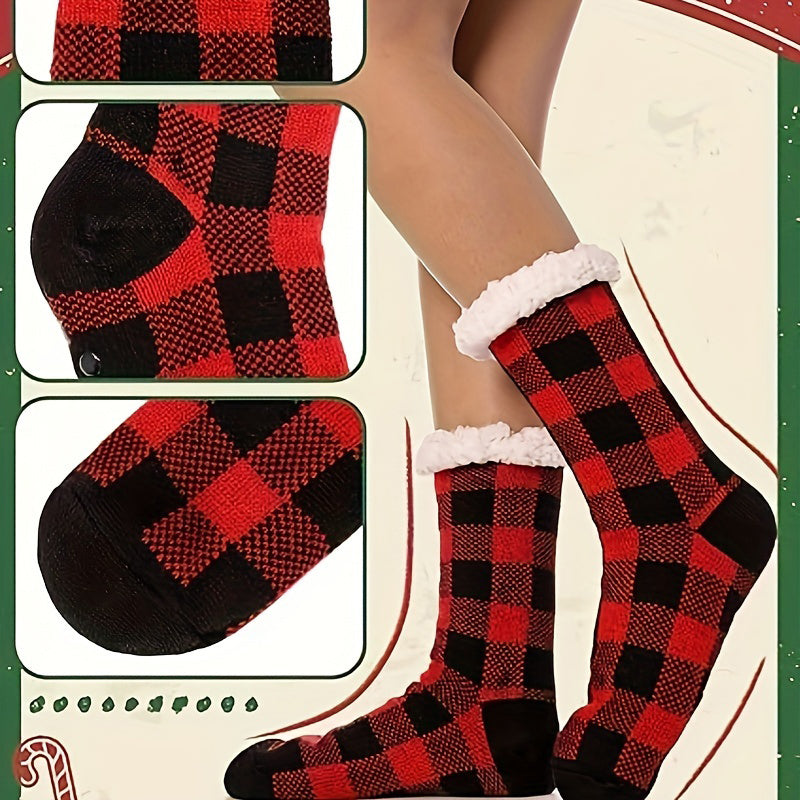 Vintage Plaid Warm Socks