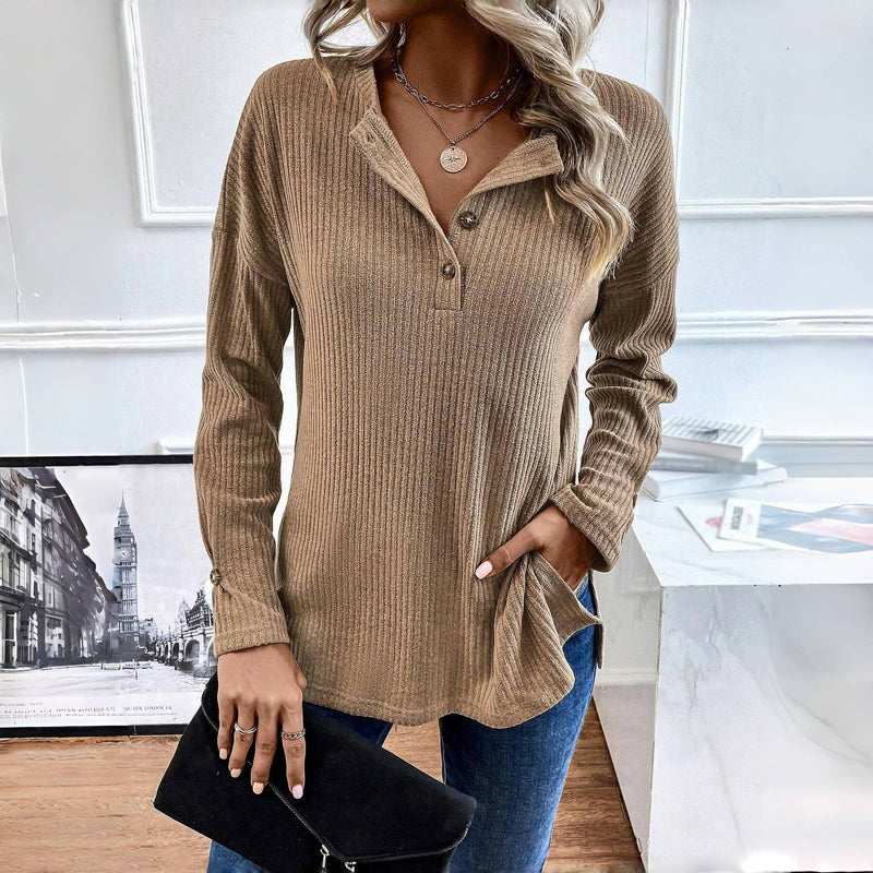 Solid Colour Casual Sweatshirt