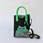 Cartoon Cat Knitted Bag