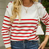 Casual Striped Knit Sweater