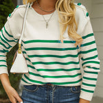 Casual Striped Knit Sweater