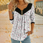 Casual Floral Print Blouse