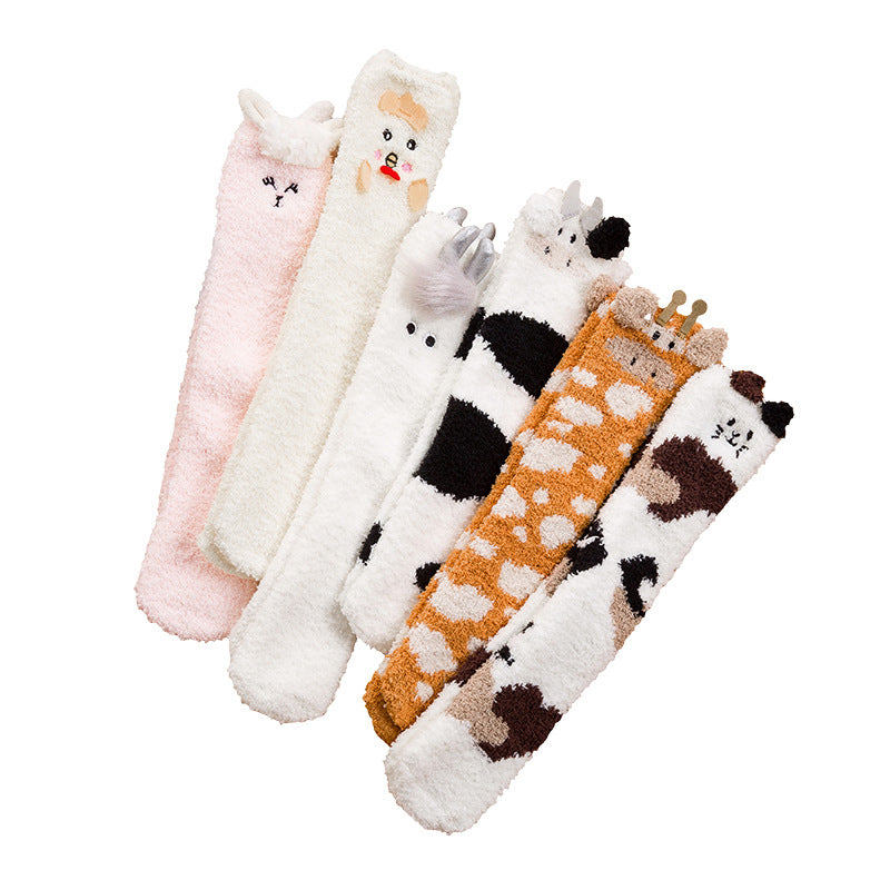 Cartoon Plush Socks