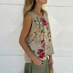 Vintage Floral Print Tank Top