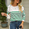 Casual Striped Knit Sweater