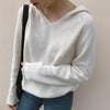 Solid Colour Hooded Sweater