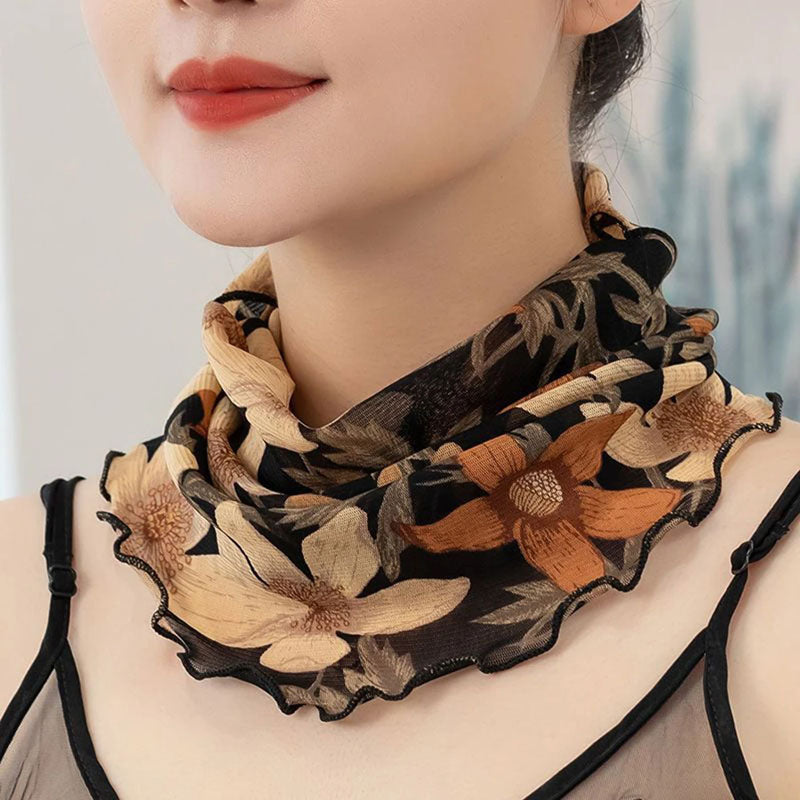 Vintage Floral Print Scarf