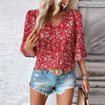 Casual Loose Floral Blouse