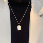 Retro Reflective Pendant Necklace