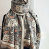 Warm Cat Print Scarf