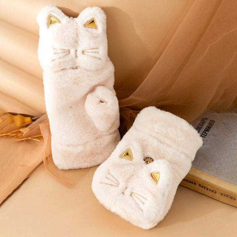 Cartoon Cat Plush Gloves