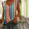 Vintage Colourful Striped Tank Top