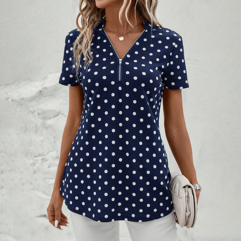 Casual Polka Dot Blouse