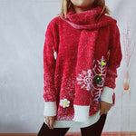 Two Piece Christmas Sweater and Scarf Set