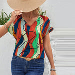 Colourful Abstract Print T-Shirt