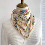 Vintage Floral Print Scarf