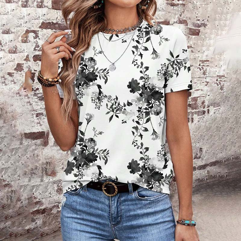 Vintage Floral Print T-Shirt