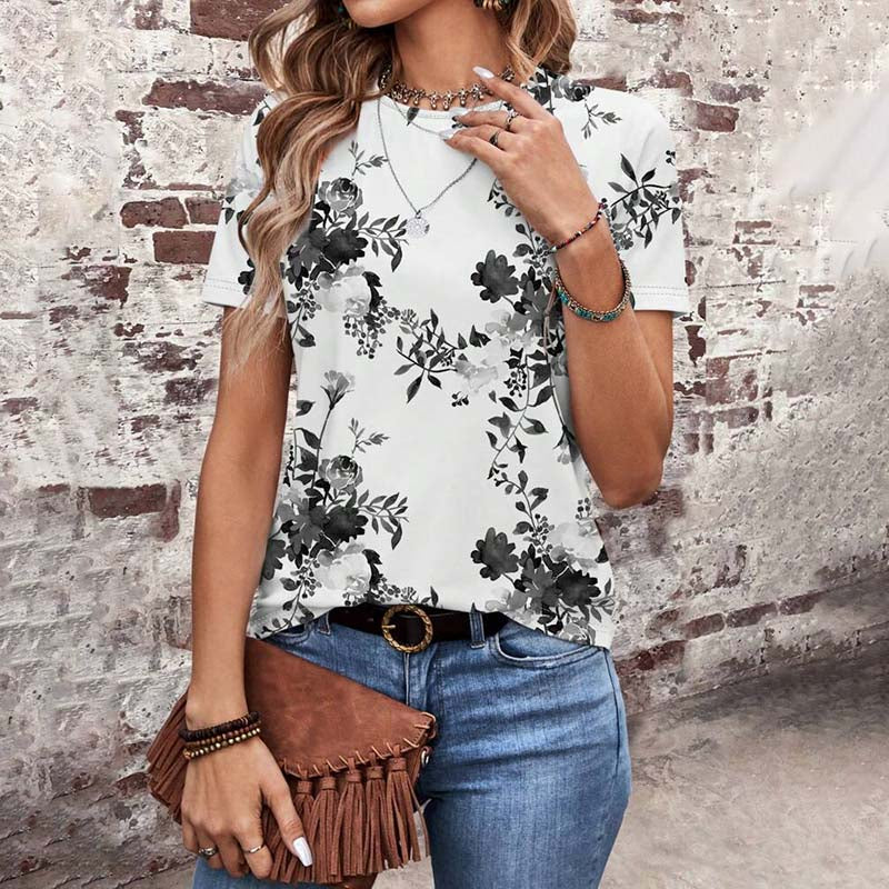 Vintage Floral Print T-Shirt