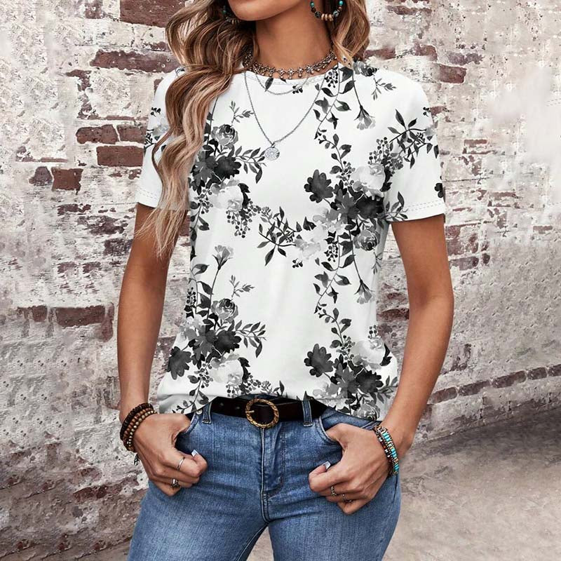 Vintage Floral Print T-Shirt