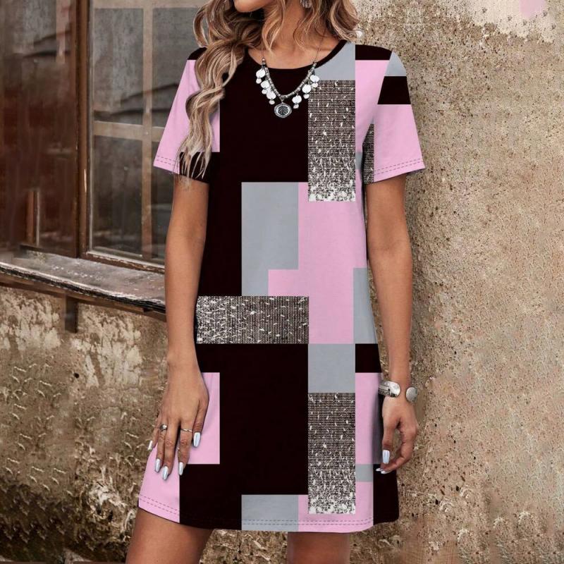 Casual Colour Block Dress