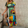 Abstract Print Casual Dress