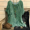 Vintage Leaf Print Blouse