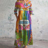 Colourful Creative Printed Dress