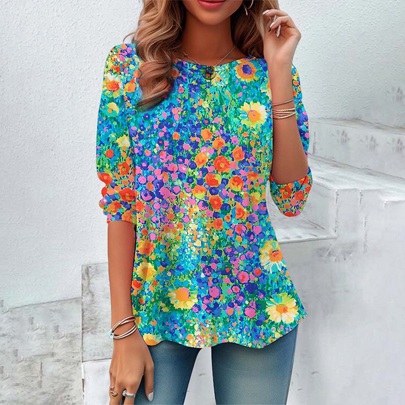 Colourful Floral Print T-Shirt