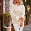 Casual Solid Colour Knit Sweater