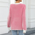 Casual Striped Knit Sweater