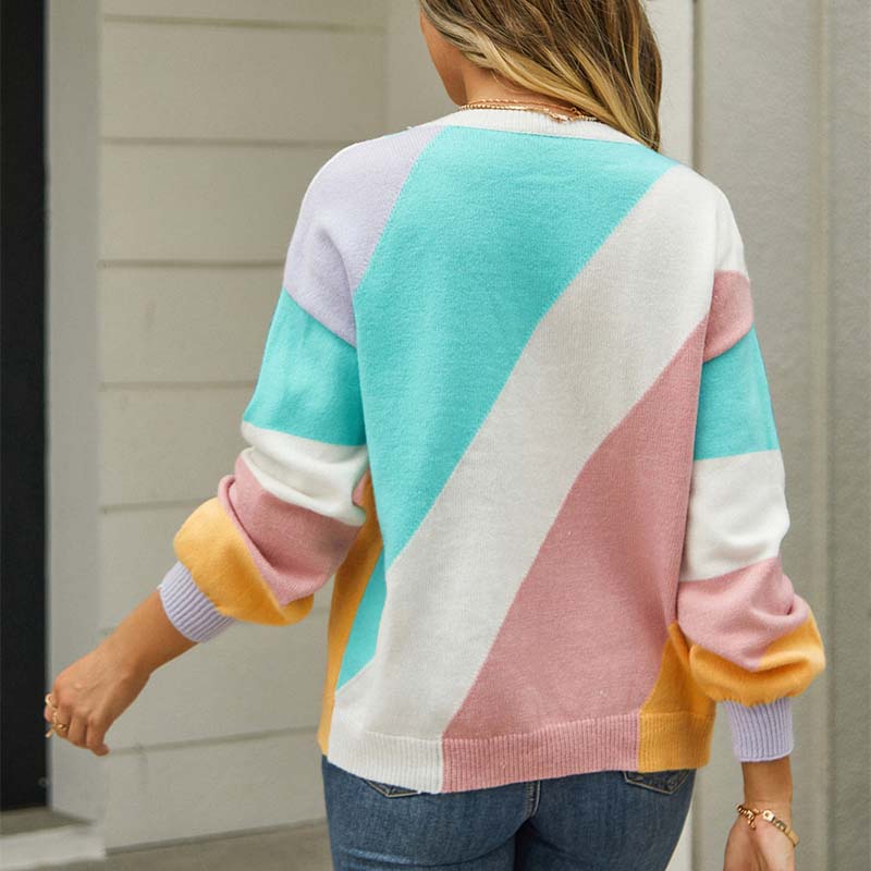 Casual Colour Block Sweater