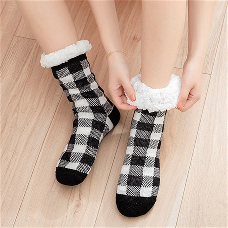 Vintage Plaid Warm Socks