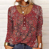 Vintage Ethnic Print Blouse