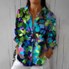 Colourful Leaf Print Blouse