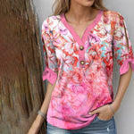 Casual Floral Print Blouse