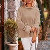 Casual Solid Colour Knit Sweater