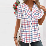 Casual Plaid Blouse