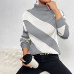 Casual Striped Knit Sweater