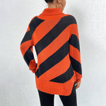 Casual Striped Knit Sweater