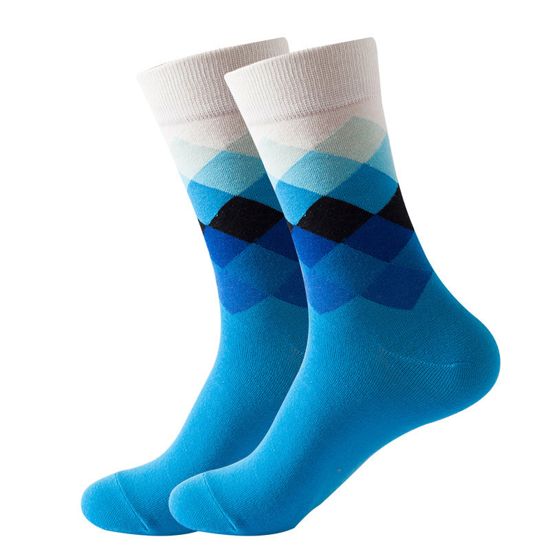 Colourful Plaid Casual Socks