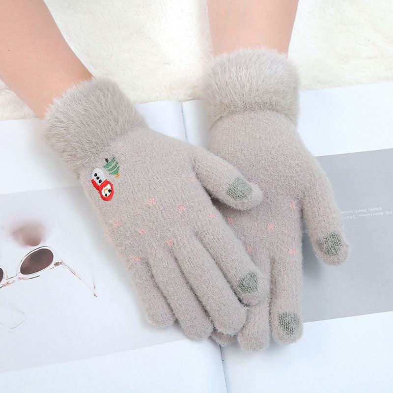 Cartoon Plush Warm Gloves