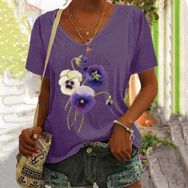 Casual Floral Print T-Shirt