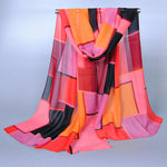 Colourful Geometric Print Scarf