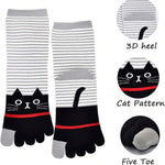 Cartoon Cat 5-Toe Socks