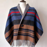 Vintage Plaid Shawl